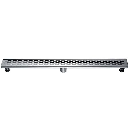 Alfi Brand 36" Modern SS Linear Shower Drain W/ Groove Holes ABLD36C-BSS